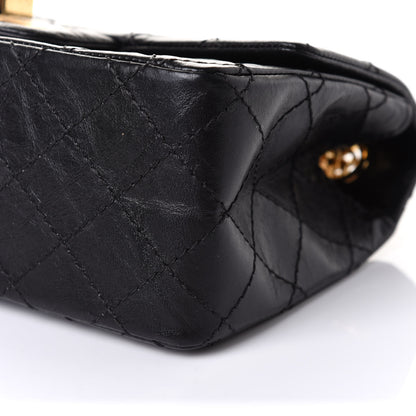 Chanel Aged Calfskin Quilted 2.55 Reissue Mini Flap Black 10 of 11