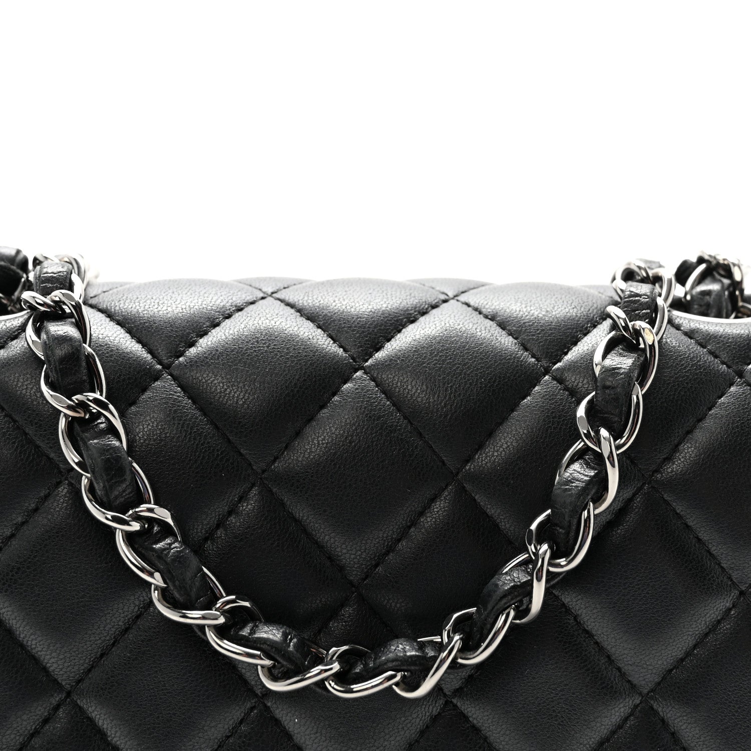 Chanel Lambskin Quilted Mini Square Flap Black 8 of 10