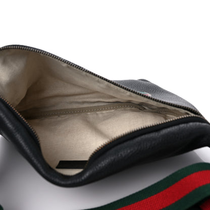 Gucci Grained Calfskin Logo Belt Bag Black 5 of 10