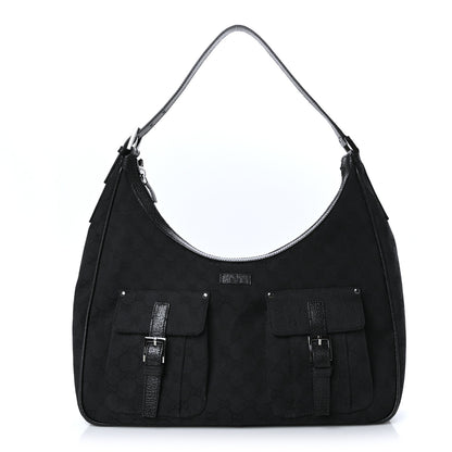 Gucci Monogram Front Pocket Hobo Black 1 of 8