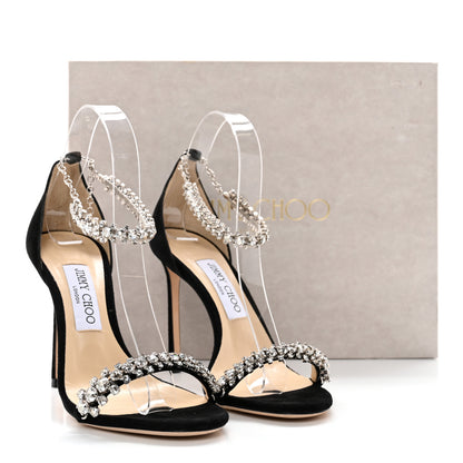 Jimmy Choo Crystal Suede Pumps 37 Black 12 of 12