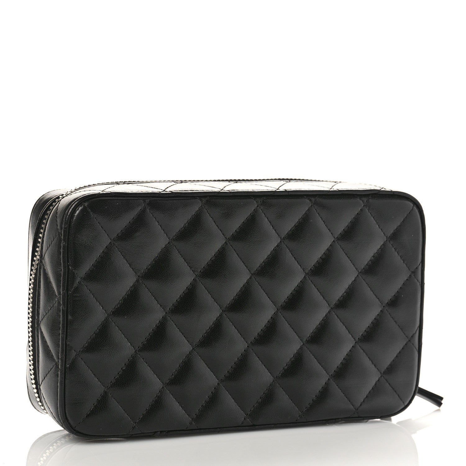 Chanel Lambskin Quilted Jewelry Case Black 3 of 8