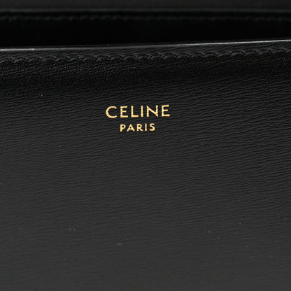 Celine Shiny Calfskin Cuir Triomphe Wallet on Chain Black 6 of 10