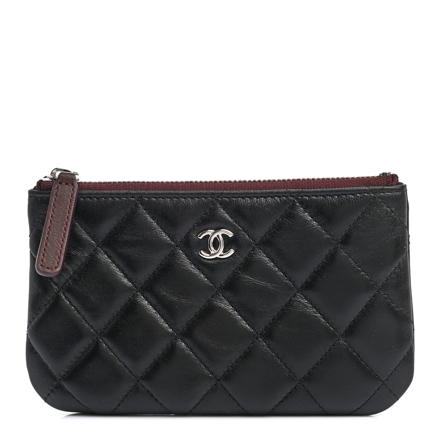Chanel Lambskin Quilted Small Cosmetic Case Black 1 of 7