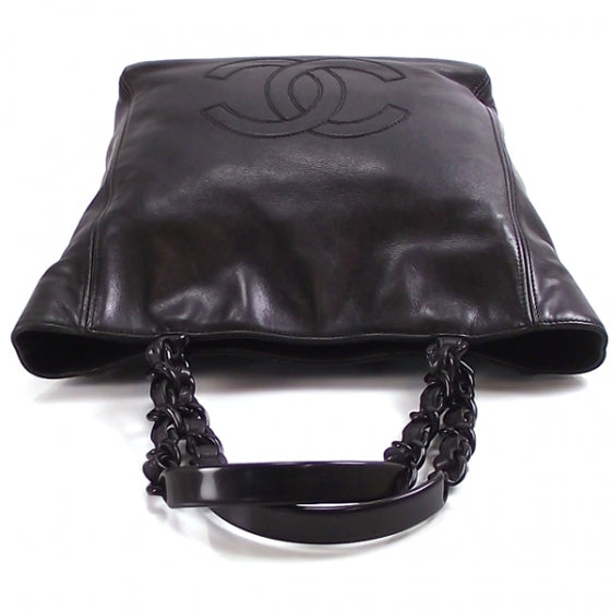 Chanel Leather Modern Chain Shopper Black 6 of 12