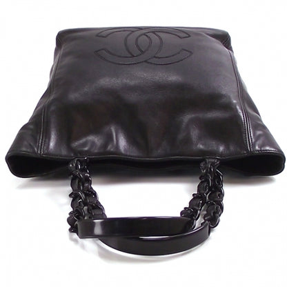 Chanel Leather Modern Chain Shopper Black 6 of 12