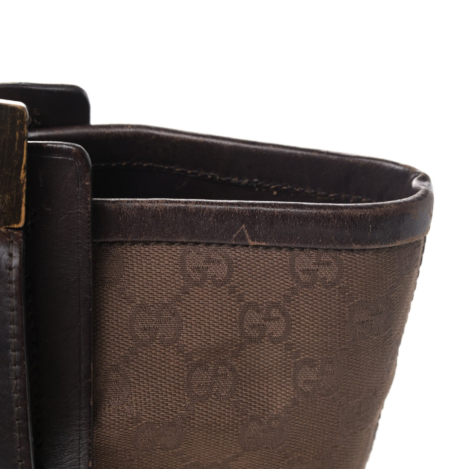 Gucci Monogram Canvas Tote Dark Brown 6 of 9