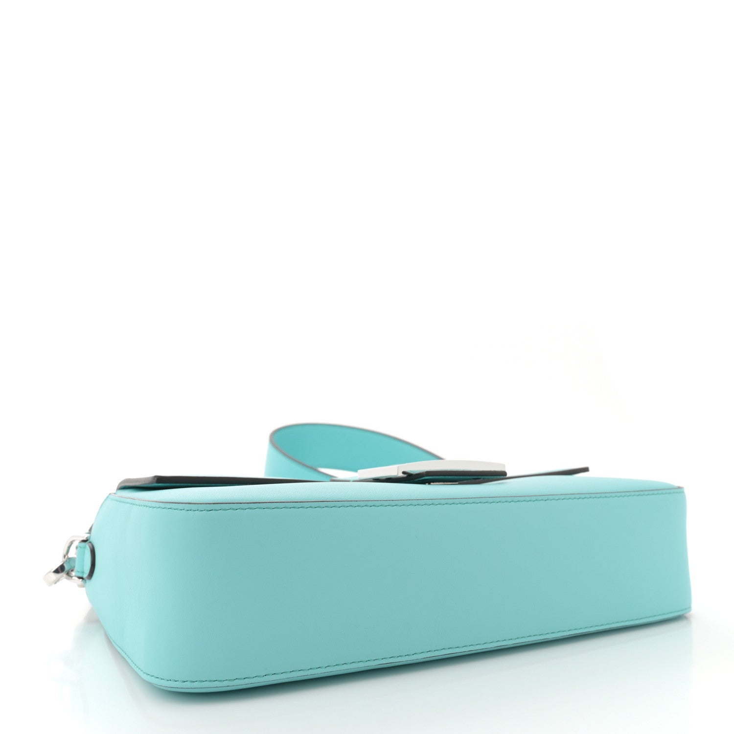 Fendi X TIFFANY Nappa Silver Baguette Blue Tiffany Silver 4 of 11