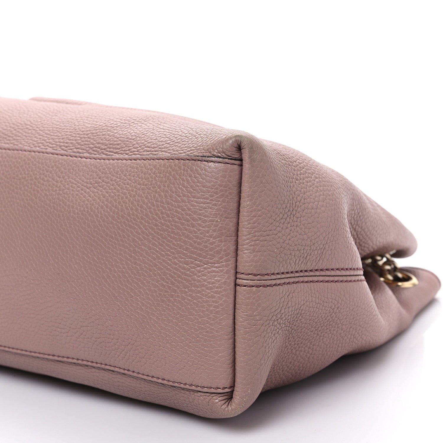 Gucci Pebbled Calfskin Medium Soho Chain Shoulder Bag Dark Cipria 9 of 9