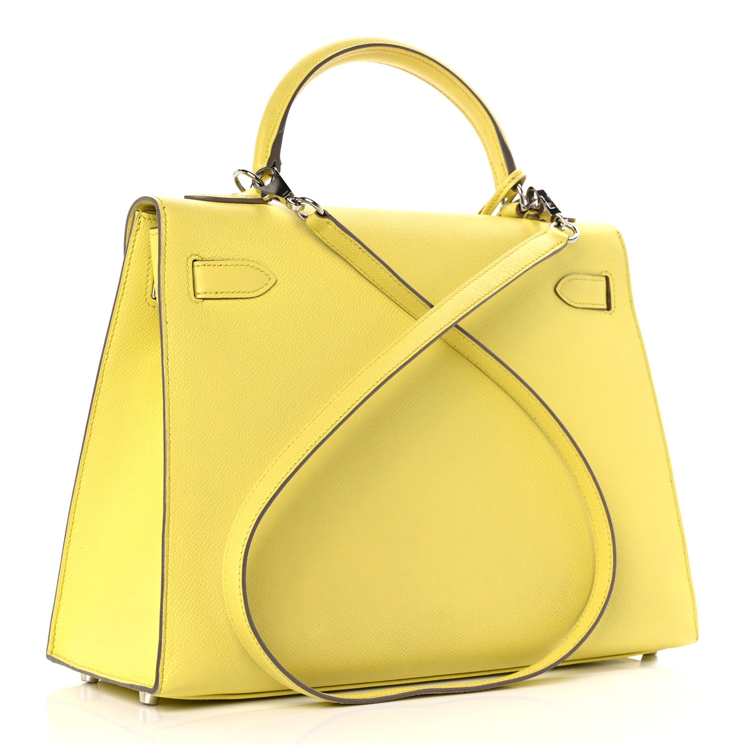 Hermes Epsom Kelly Sellier 32 Lime 3 of 15