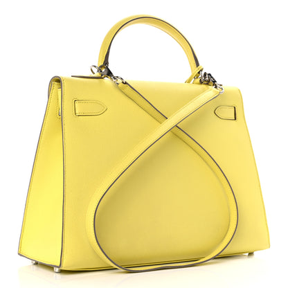 Hermes Epsom Kelly Sellier 32 Lime 3 of 15