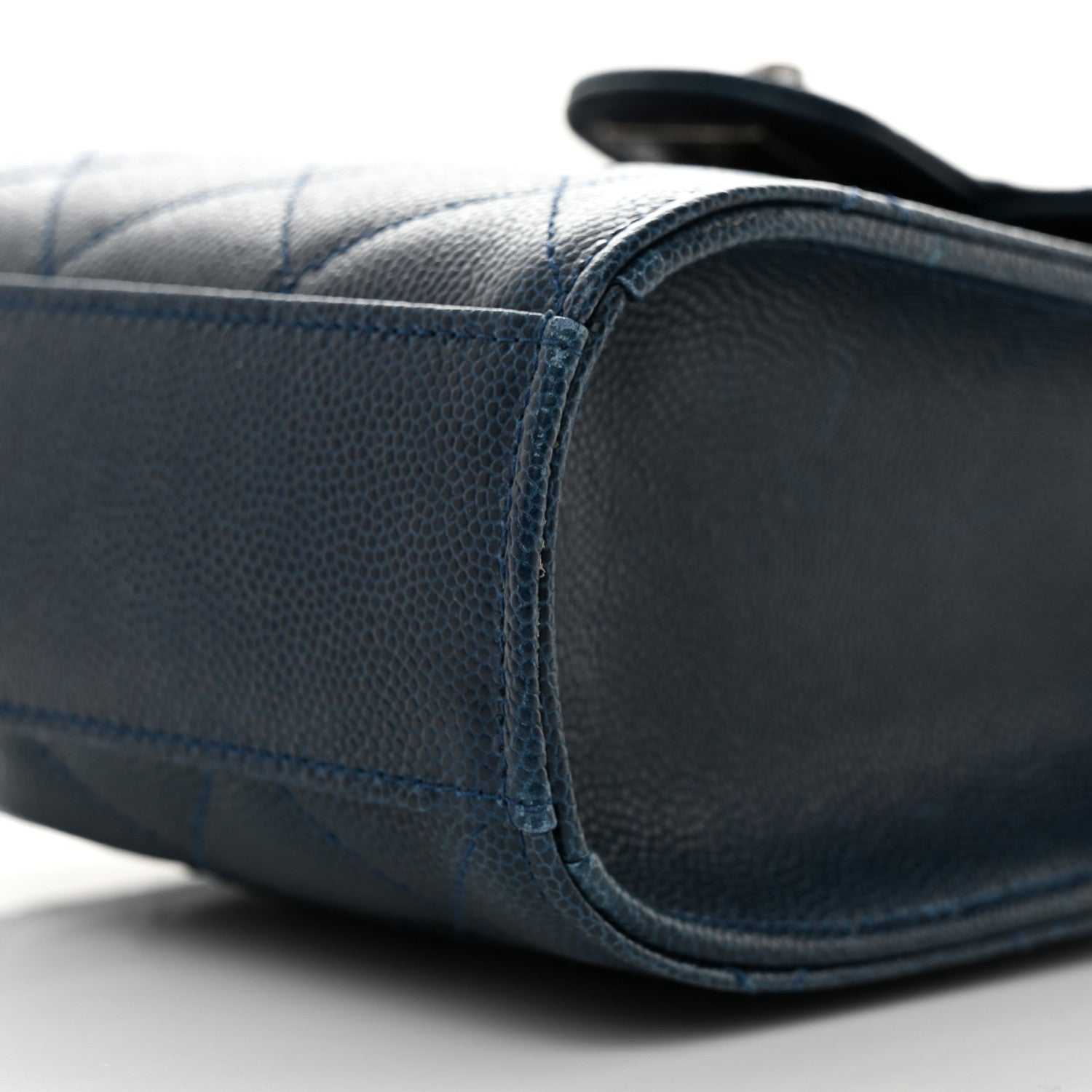 Chanel Caviar Quilted Extra Mini Wallet On Chain WOC Blue 10 of 10