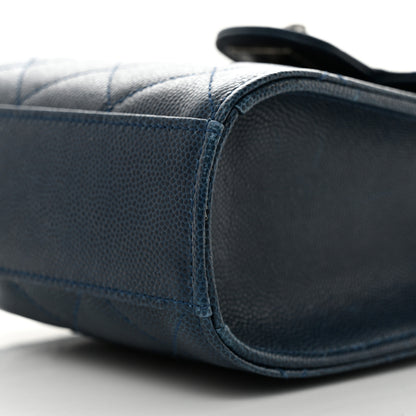 Chanel Caviar Quilted Extra Mini Wallet On Chain WOC Blue 10 of 10