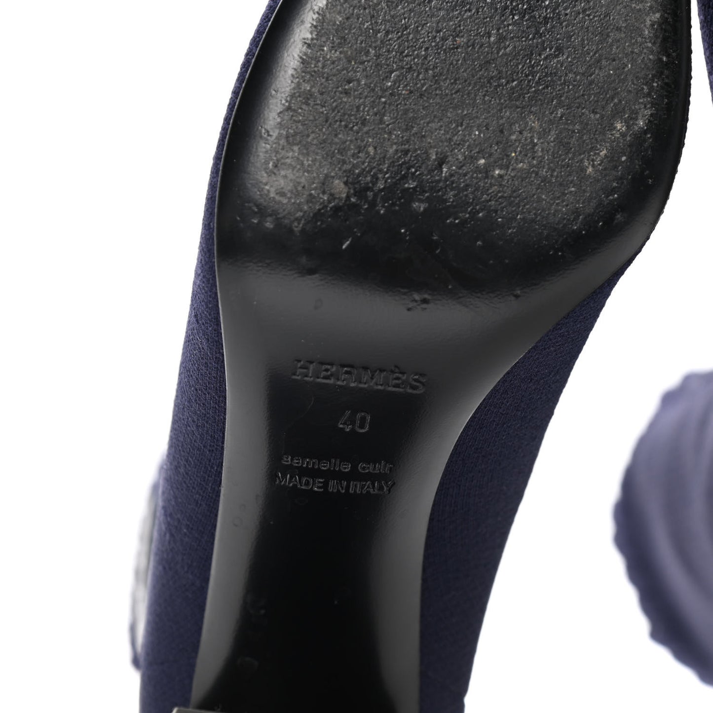 Knit Calfskin Volver Ankle Boots 40 Bleu Diplomatique