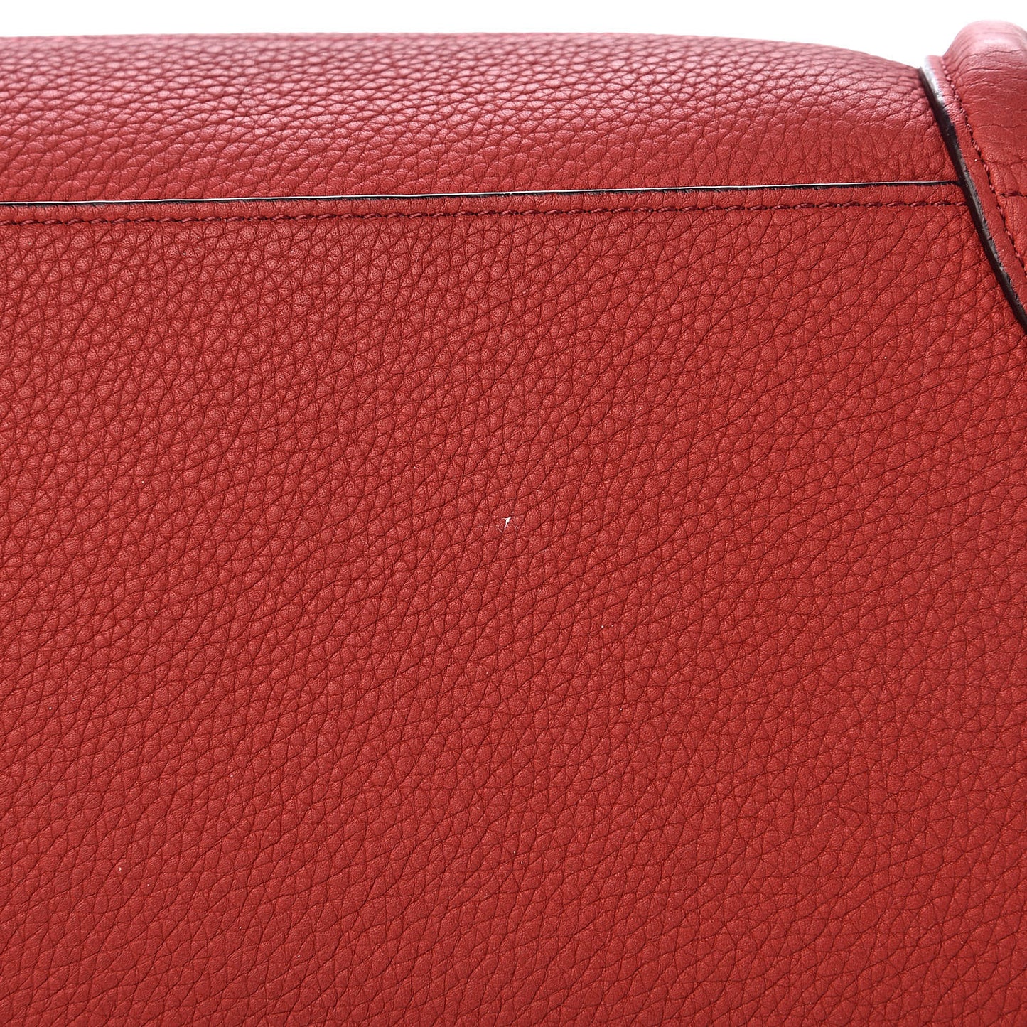 Drummed Calfskin Mini Luggage Coquelicot