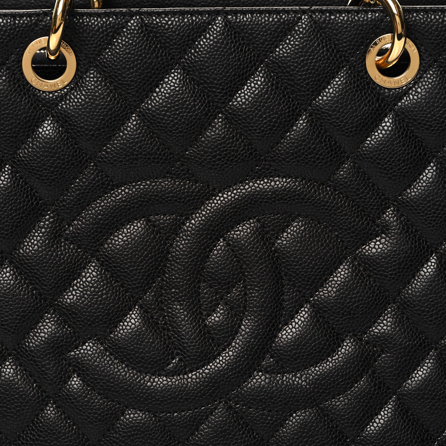 Chanel Caviar Quilted Grand Shopping Tote GST Black 9 of 12