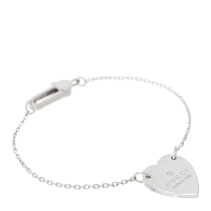 Gucci Sterling Silver Trademark Heart Bracelet 1 of 4