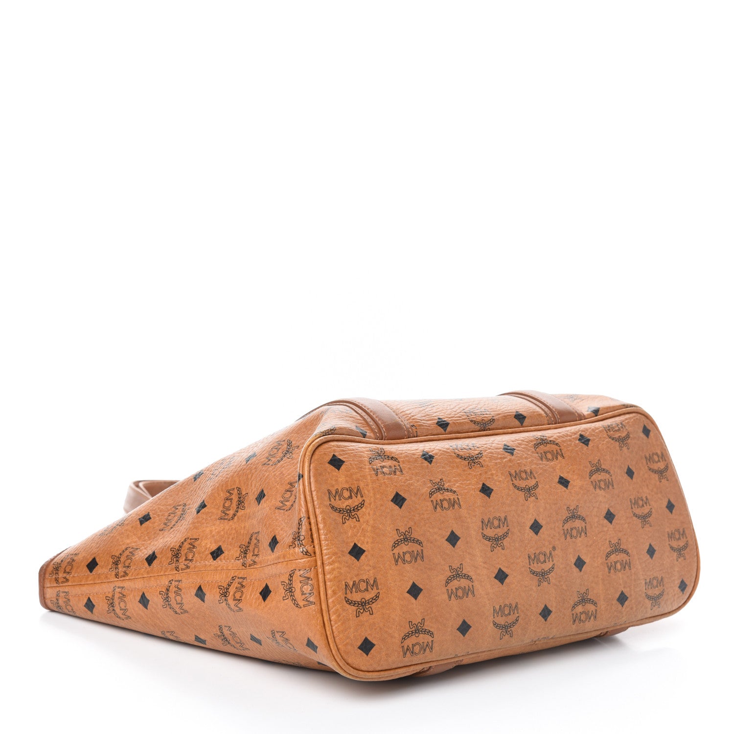 MCM Visetos Shopping Tote Cognac 5 of 10