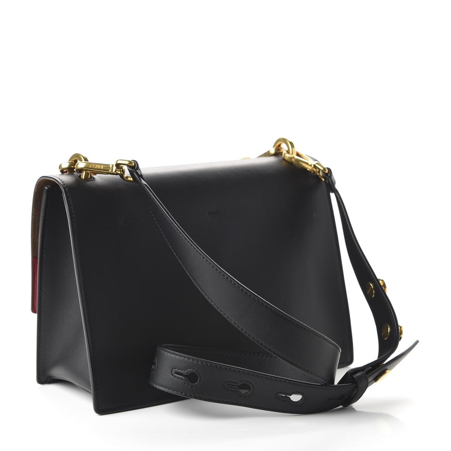 Vitello Grace Matte F is Fendi Kan U Shoulder Bag Black