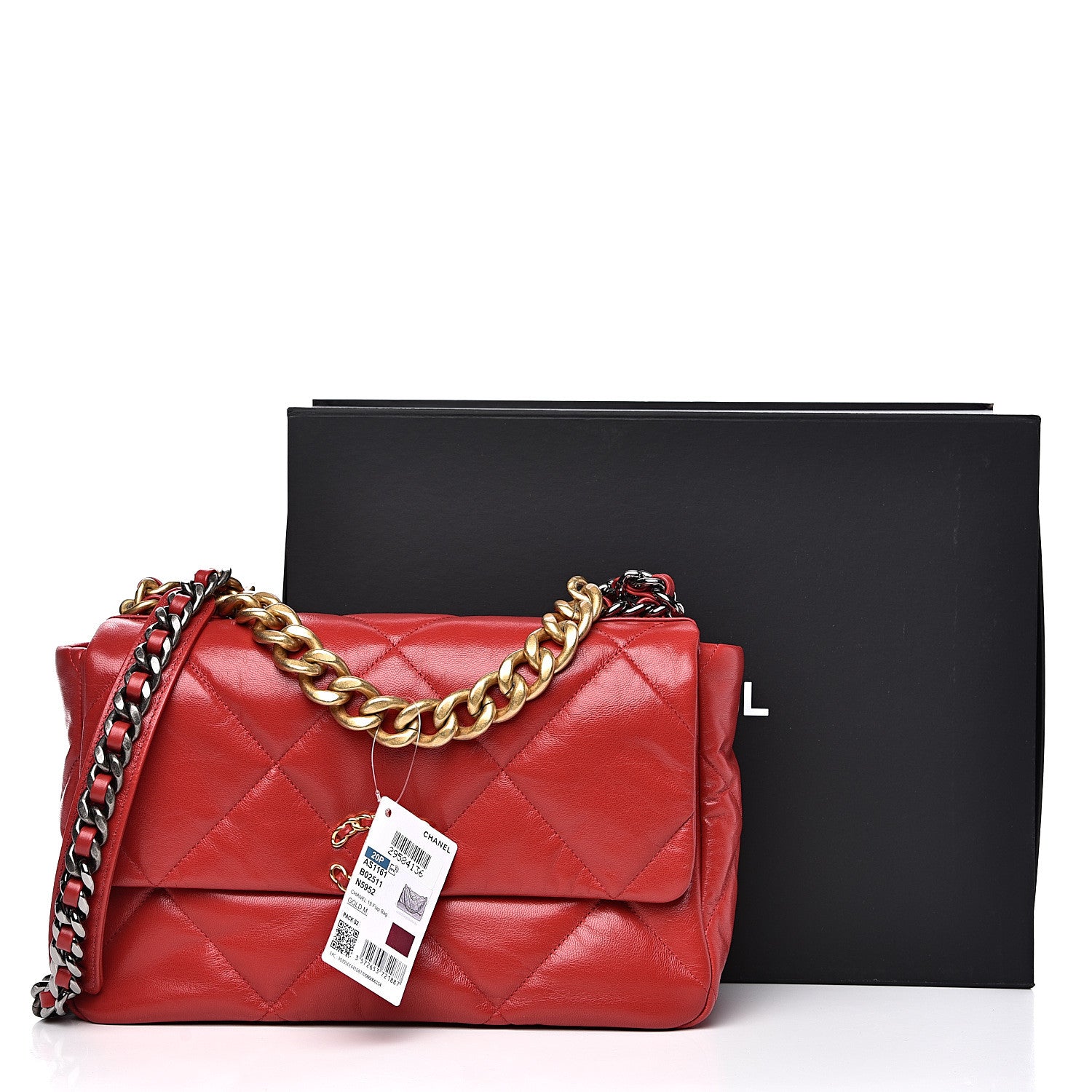 Chanel Goatskin Quilted Large 19 Flap Red 10 of 10