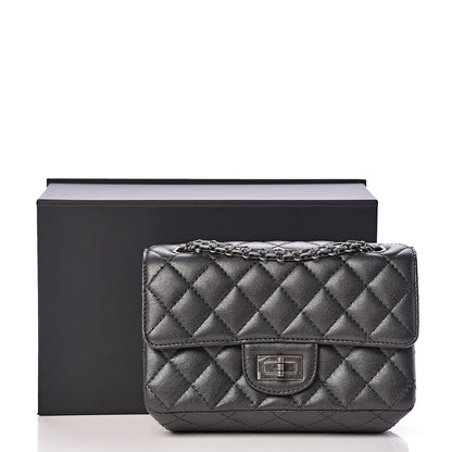 Chanel Sheepskin Quilted 2.55 Reissue Mini Flap Dark Grey 11 of 11