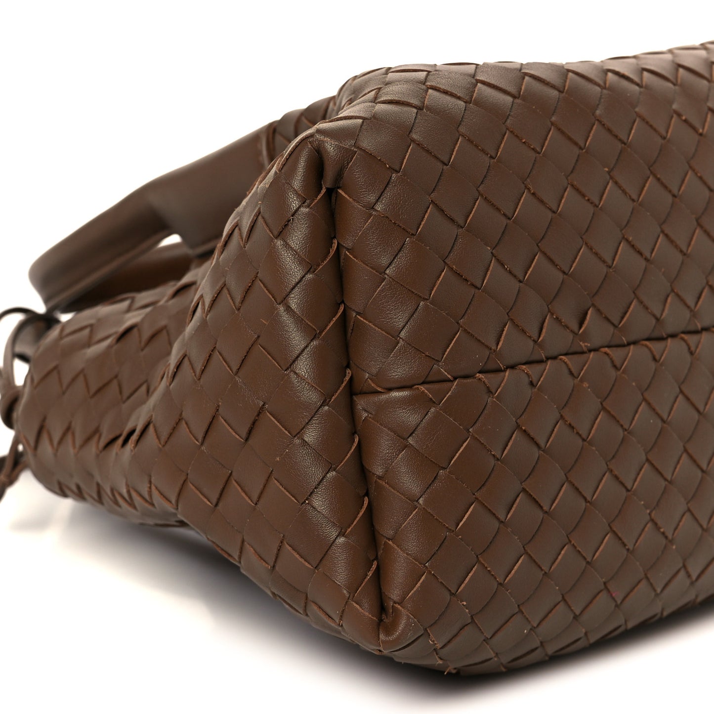 Calfskin Intrecciato Small Pinacoteca Tote Nocciola Amber