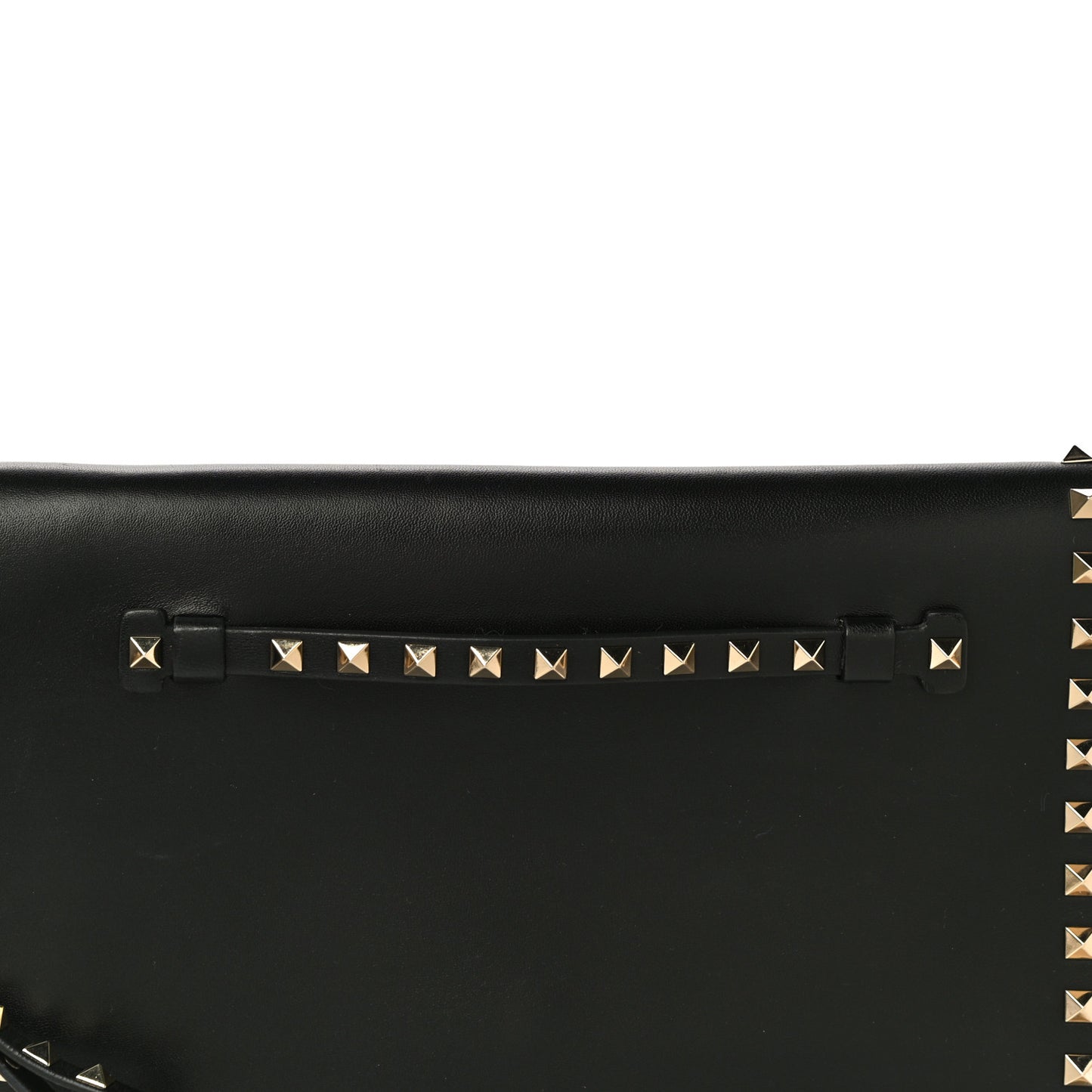 Nappa Rockstud Wristlet Clutch Black