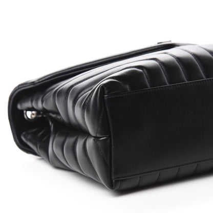 Saint Laurent Calfskin Y Quilted Monogram Medium Loulou Chain Satchel Black 6 of 11