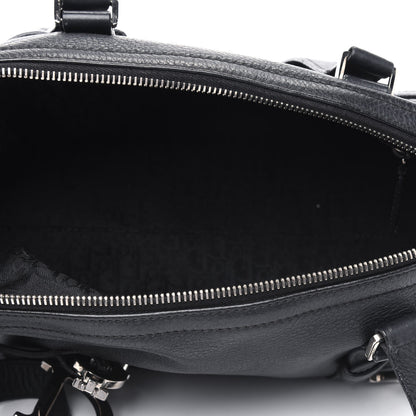 Christian Dior Calfskin Logo Charms Boston Black 4 of 21