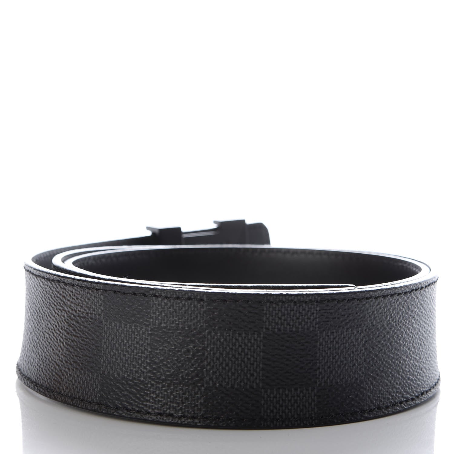 Louis Vuitton Damier Graphite 40mm LV Initiales Belt 95 38 2 of 6
