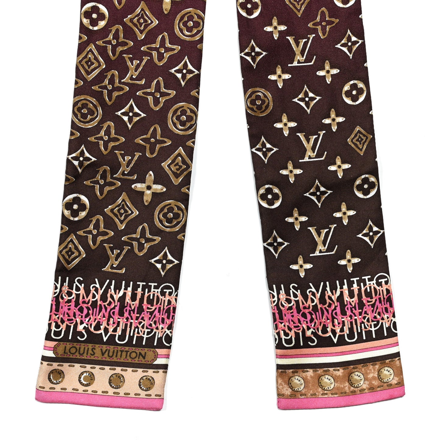 Silk Monogram Map Bandeau Cassis