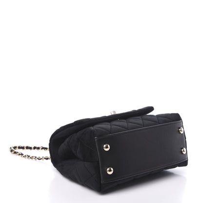 Chanel Velvet Crystal Quilted Extra Mini Coco Handle Flap Black 4 of 10