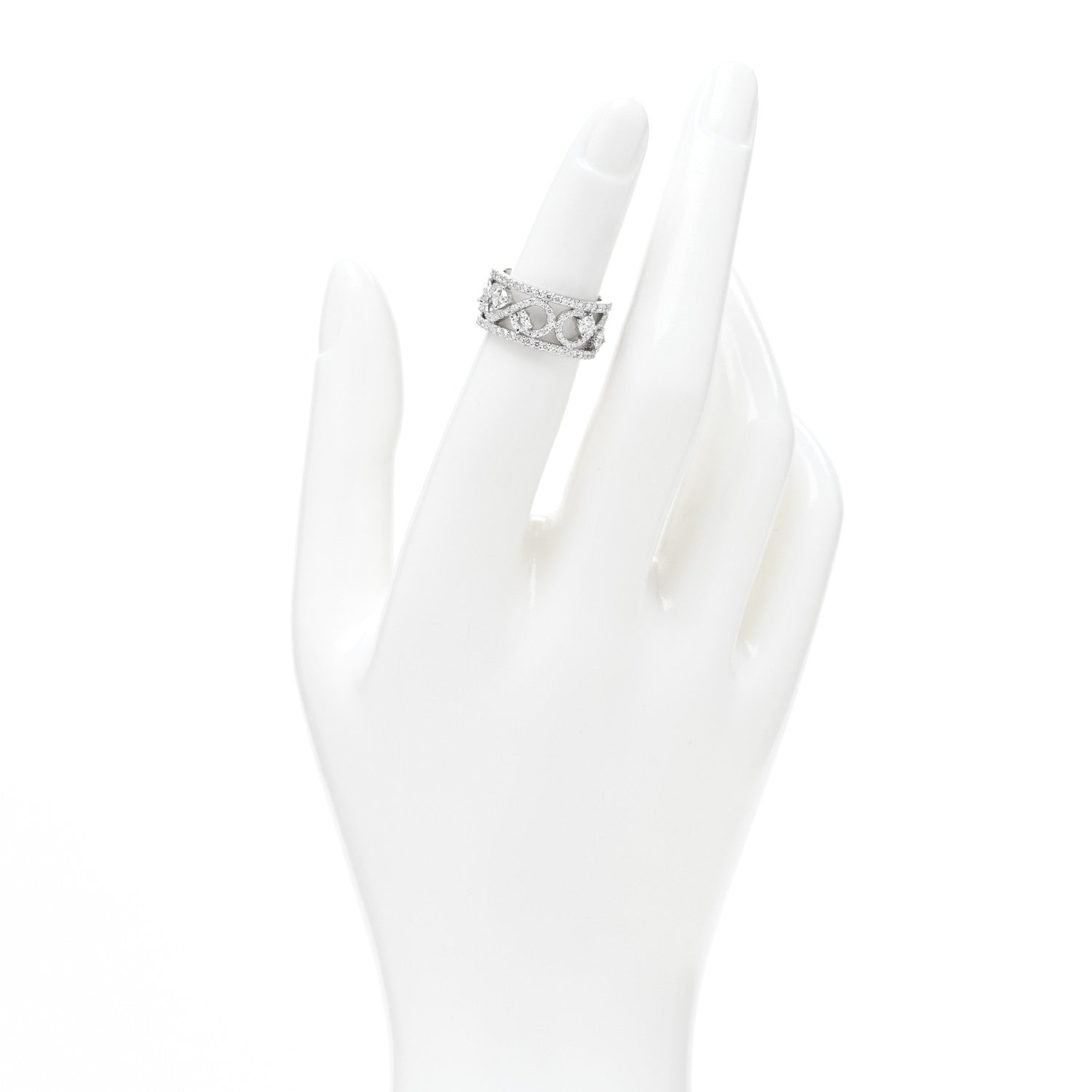 Tiffany Platinum Diamond Enchant Scroll Ring 48 4.5 2 of 5