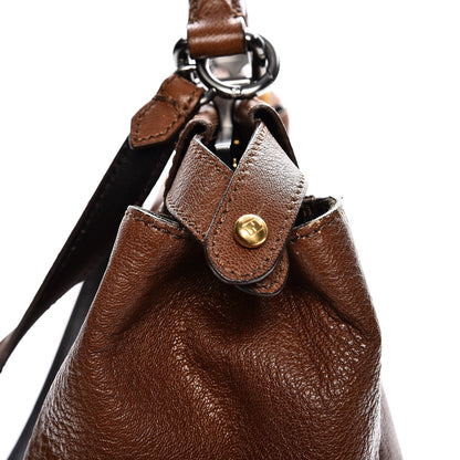 Fendi Goatskin Zucca Large Peekaboo Iconic Satchel Cuoio Tobacco Moro 15 of 16