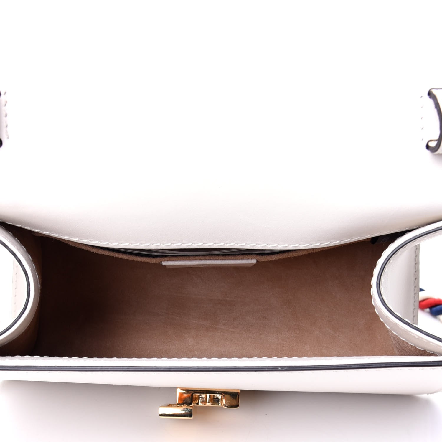 Gucci Calfskin Mini Sylvie Top Handle Bag White 4 of 4