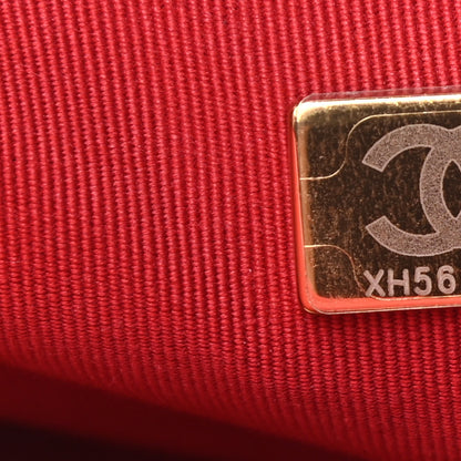 Chanel Shiny Caviar Quilted Small Chain Melody Flap Red 7 of 9