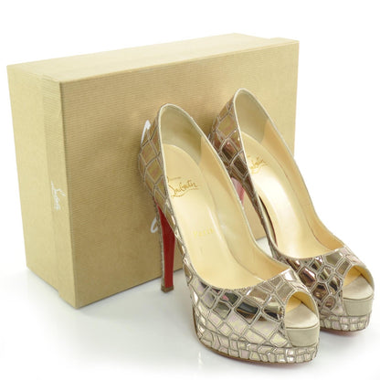 Christian Louboutin Crepe Satin Sequins Sobek 140 Pumps 37.5 2 of 8