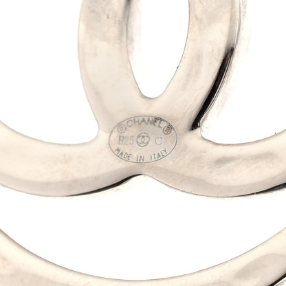 Chanel Metal Square CC Earrings Silver 4 of 5