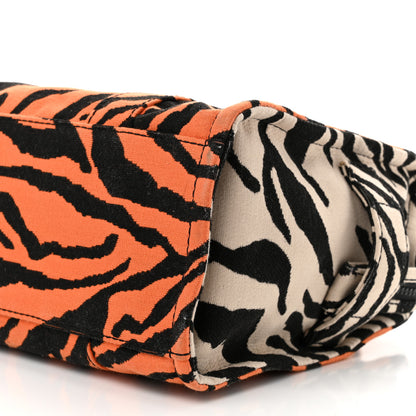 Marc Jacobs Cotton Canvas Zebra Tiger Print Medium The Traveler Tote Bag 9 of 9