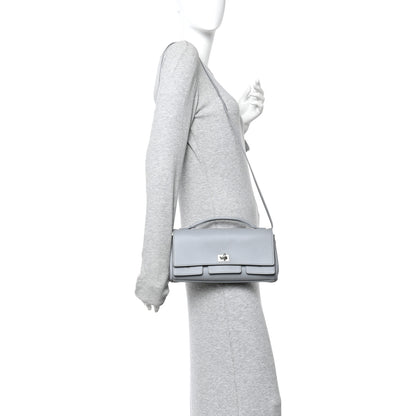 Balenciaga Smooth Calfskin Small Bel Air Clutch On Strap Cloud Grey 2 of 11