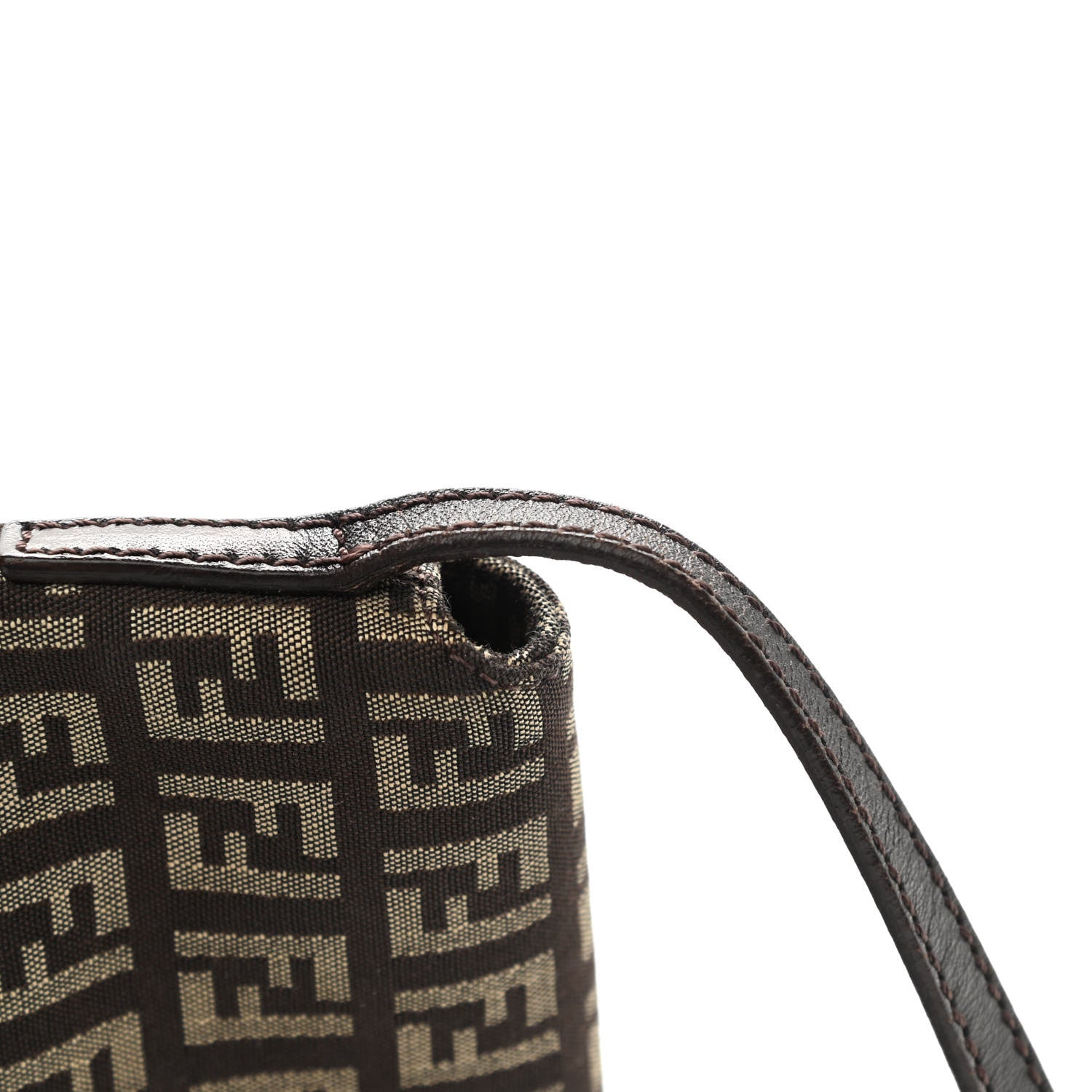 Fendi Zucchino Vitello Tube Messenger Bag Testa di Moro Beige 11 of 13