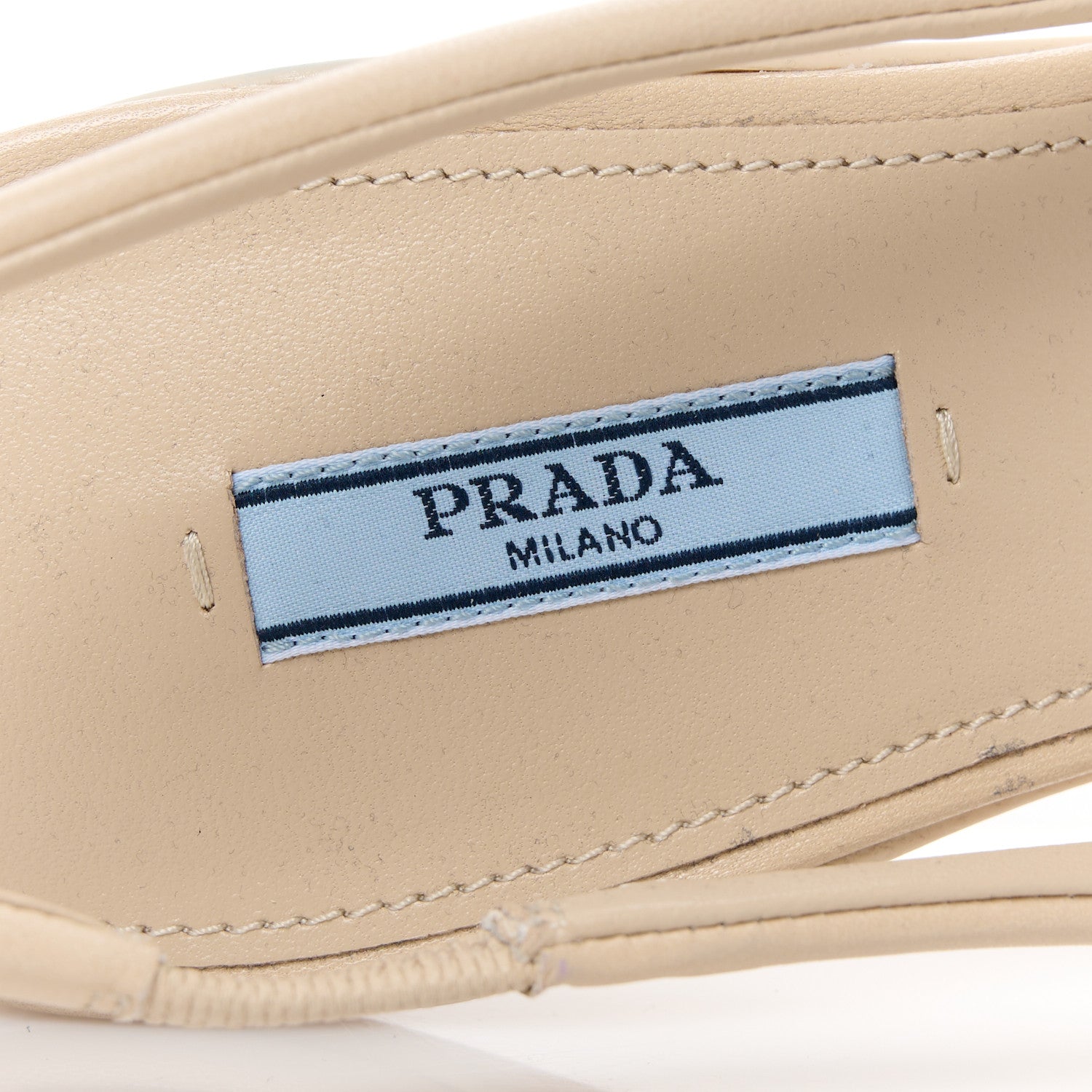 Prada Spazzolato Triangle Logo Pointed Toe 45mm Slingback Pumps 36 Deserto 7 of 15