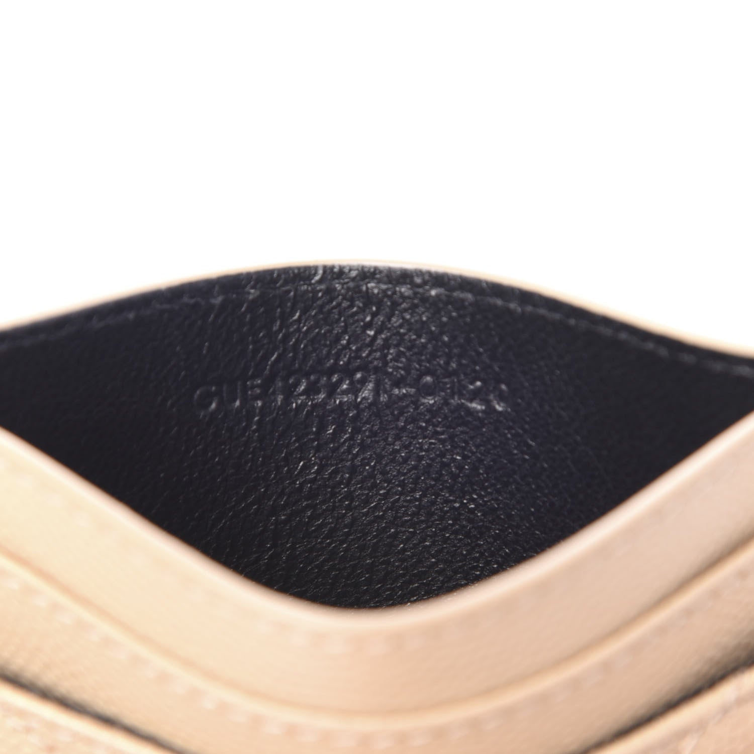 Saint Laurent Grain De Poudre Matelasse Chevron Monogram Credit Card Case Nude Powder 6 of 7