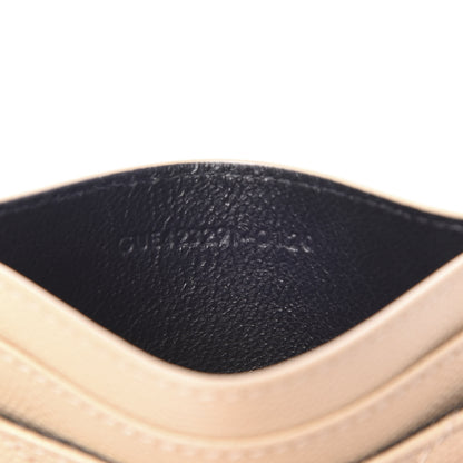 Saint Laurent Grain De Poudre Matelasse Chevron Monogram Credit Card Case Nude Powder 6 of 7