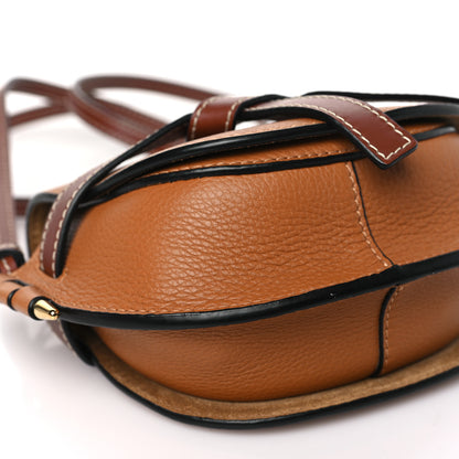 Loewe Grained Calfskin Mini Gate Crossbody Bag Caramel Pecan 8 of 9