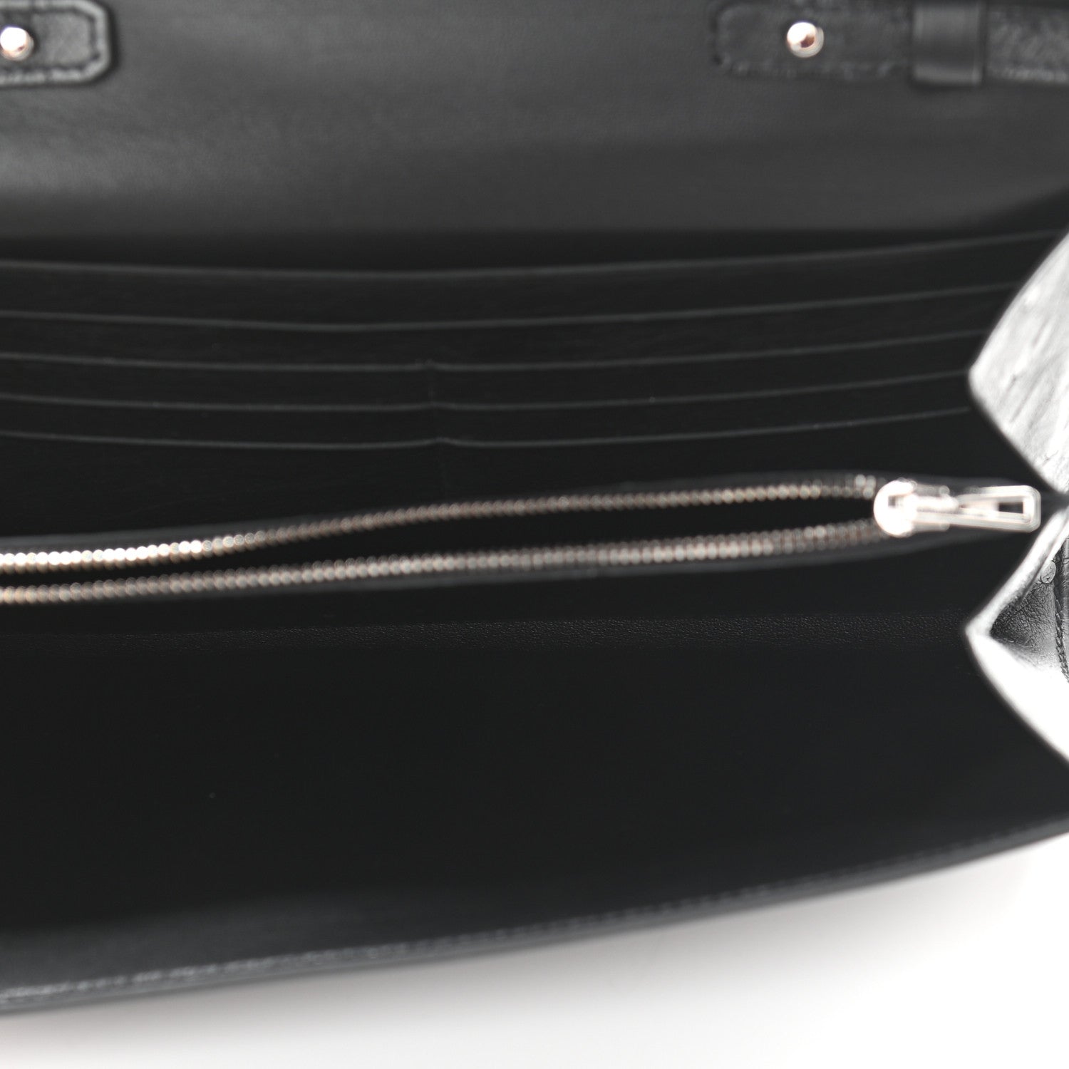 Hermes Ostrich Constance Long Wallet To Go Black 5 of 11