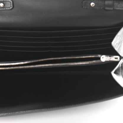 Hermes Ostrich Constance Long Wallet To Go Black 5 of 11