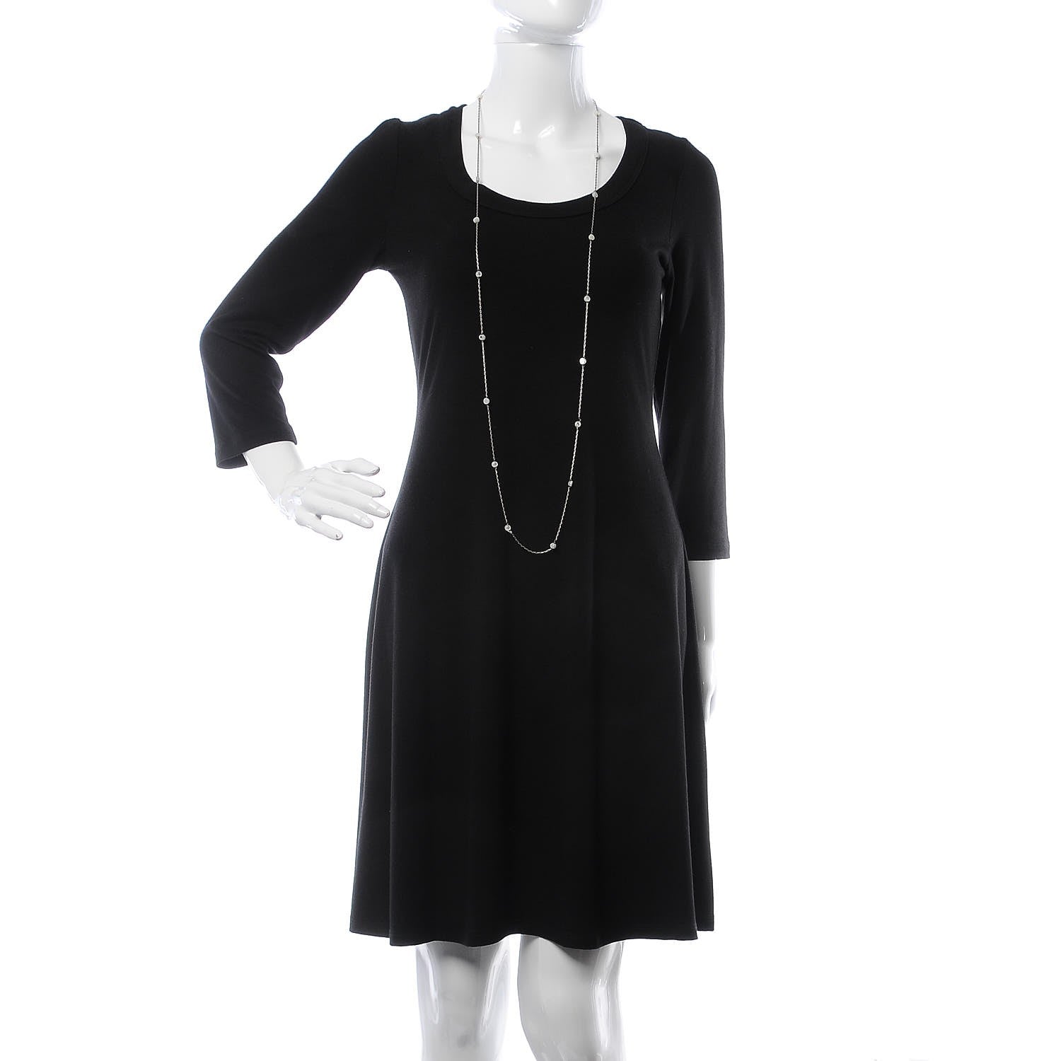 Chanel Pearl Beaded CC Long Necklace Silver 2 of 4