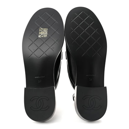 Chanel Glazed Calfskin CC Slingback Flats 37 Black 6 of 10