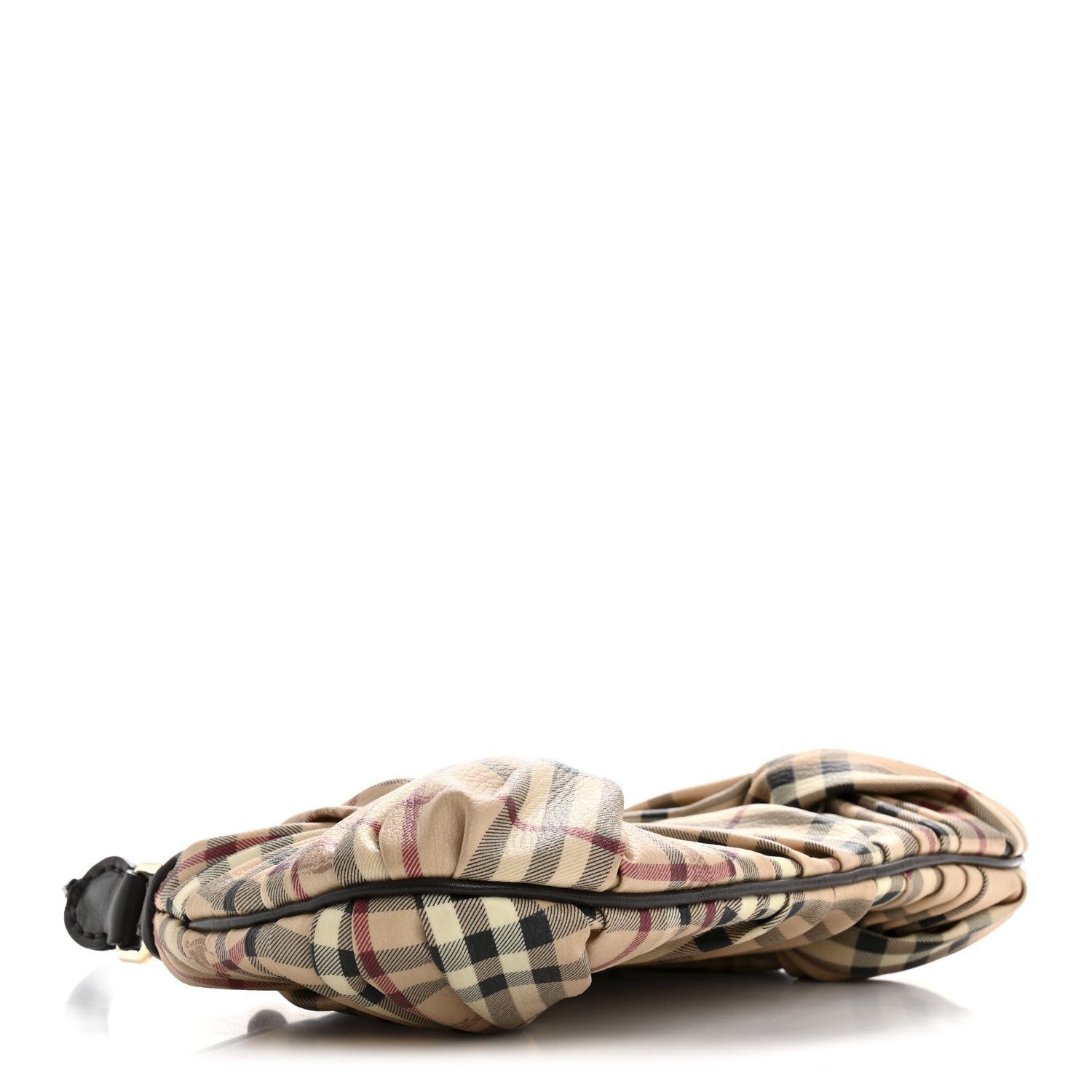 Burberry Haymarket Check Knot Shoulder Bag Chocolate 4 of 16